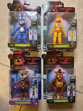 JAZWARES FNAF Action Figures 5” 4 COMPLETE SET